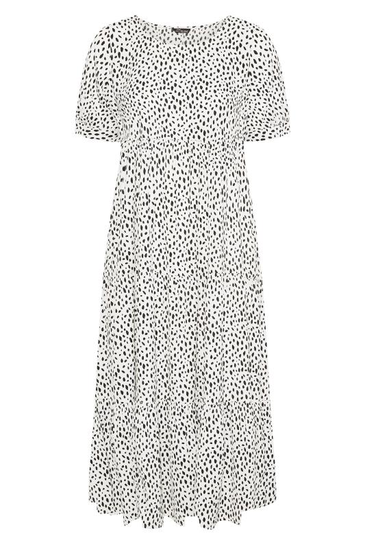 LIMITED COLLECTION Curve White Animal Markings Smock Tier Dress 6
