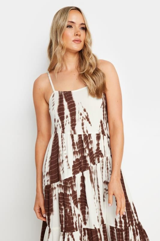 LTS Tall Women's Brown Tie Dye Strappy Midaxi Dress | Long Tall Sally 4