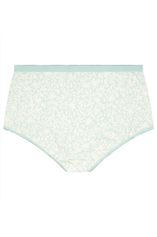 YOURSET 5 PACK Plus Size Blue Leaf Print Full Briefs | Yours Clothing 11