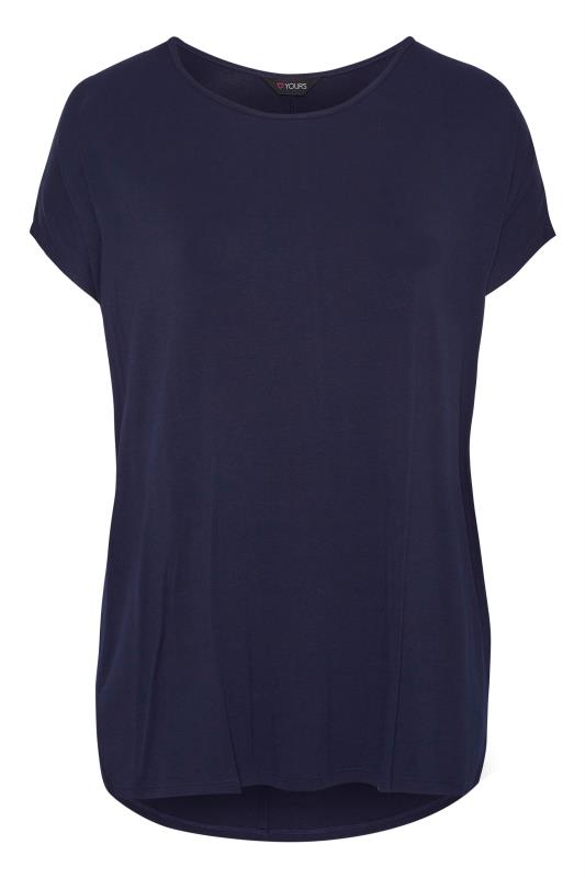 Plus Size Navy Blue Grown On Sleeve T-Shirt | Yours Clothing  5