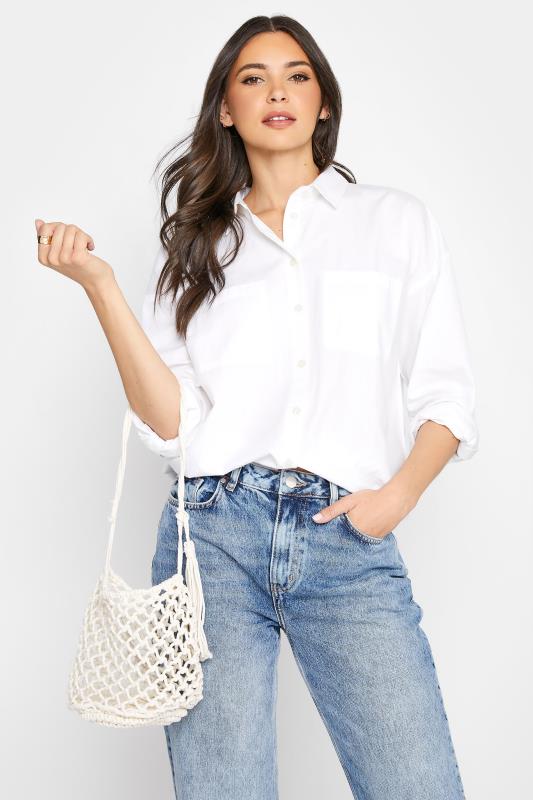 White Crochet Shoulder Bag | Yours Clothing  2