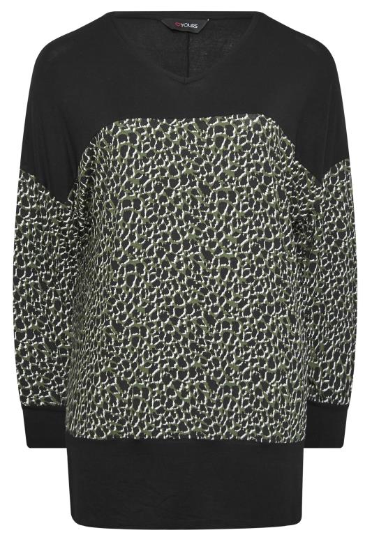 YOURS Plus Size Black Leopard Print Long Sleeve Top | Yours Clothing 6