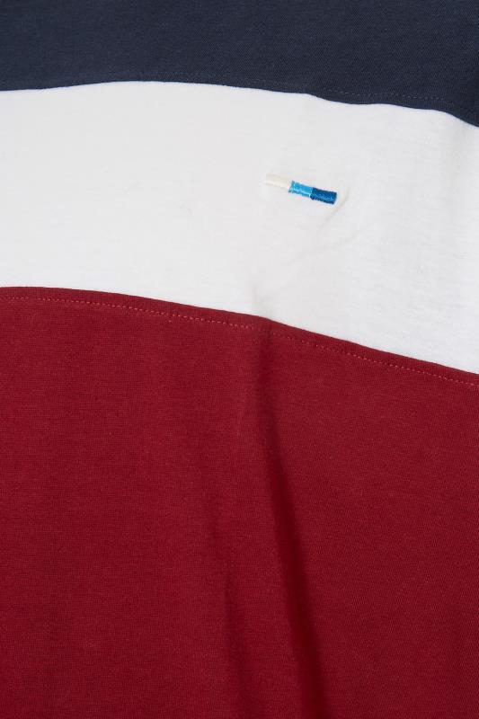 BadRhino Big & Tall Navy Blue Cut & Sew Panel T-Shirt 4