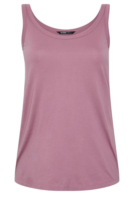 YOURS Plus Size Light Purple Vest Top | Yours Clothing 5
