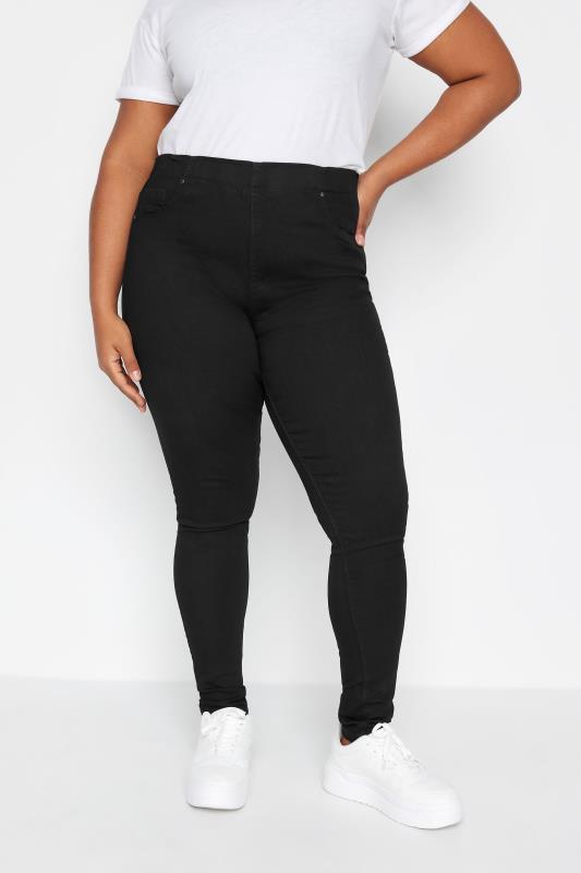 Jeggings Tallas Grandes YOURS FOR GOOD Curve Black Pull On Stretch JENNY Jeggings