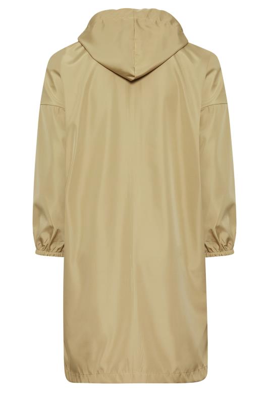 YOURS LUXURY Curve Beige Brown Longline Raincoat | Yours Clothing 10