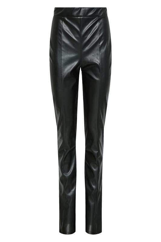 LTS Tall Women's Black Leather Look Slim Leg Trousers | Long Tall Sally 4