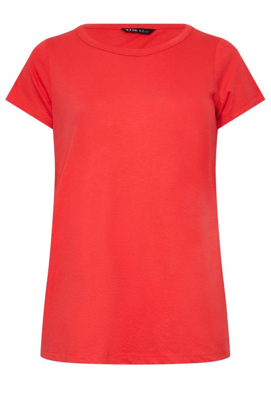 YOURS Curve Plus Size Red Essential T-Shirt | Yours Clothing