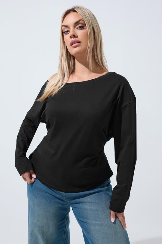  LIMITED COLLECTION Black Off Shoulder Long Sleeve Top