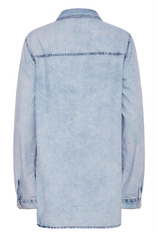 LTS Tall Bleach Blue Distressed Denim Shirt_Y.jpg