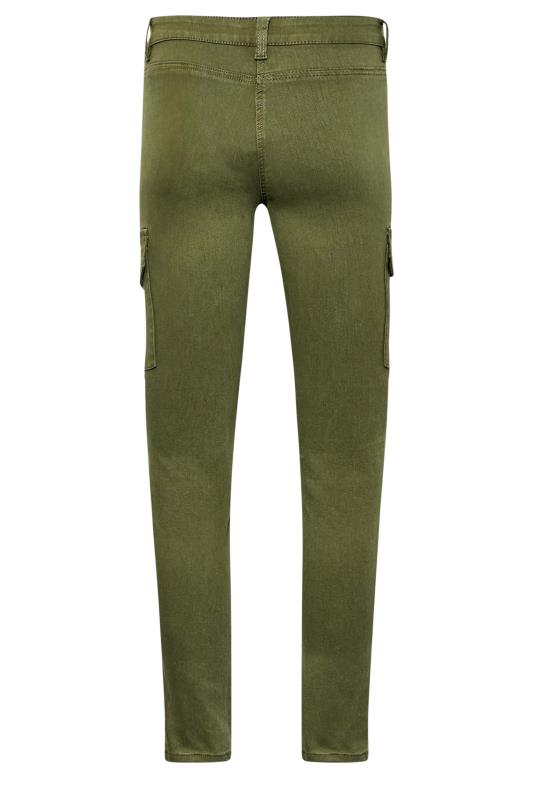 Petite Khaki Green Cargo Skinny Jeans | PixieGirl 7