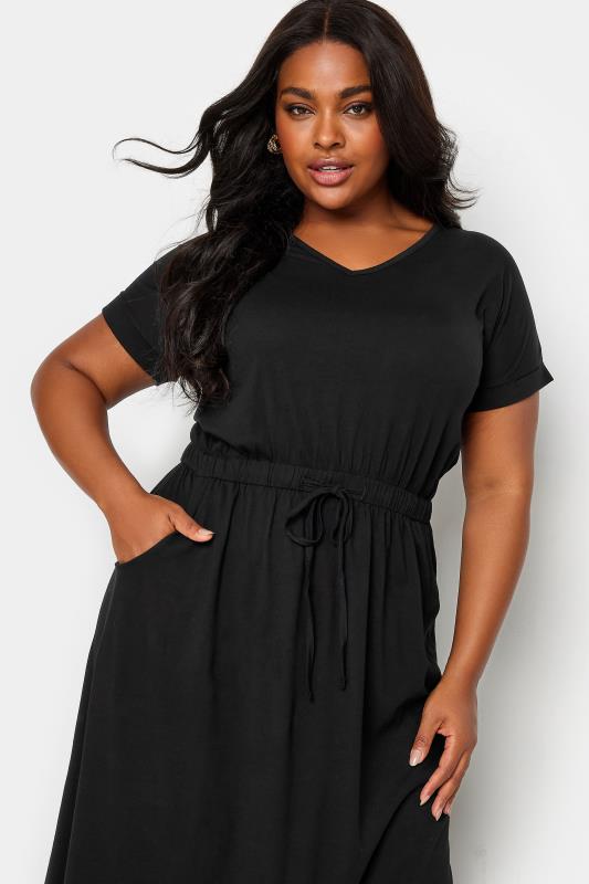 YOURS Plus Size Black Tie Detail Maxi Dress | Yours Clothing 4