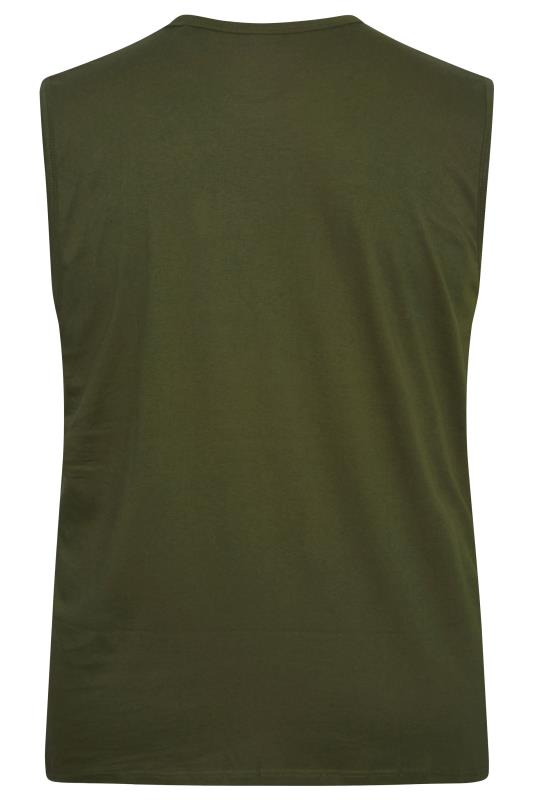 BadRhino Big & Tall Khaki Green Muscle Vest 3