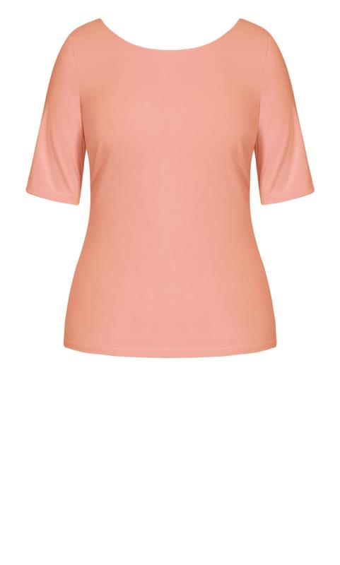 Evans Light Pink Essential Scoop Neck T-Shirt 5