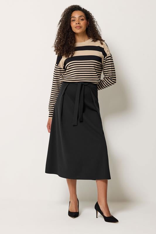  M&Co Zwarte midi-rok met sjaalceintuur
