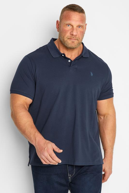 U.S. POLO ASSN. Big & Tall Navy Blue Polo Shirt | BadRhino  1