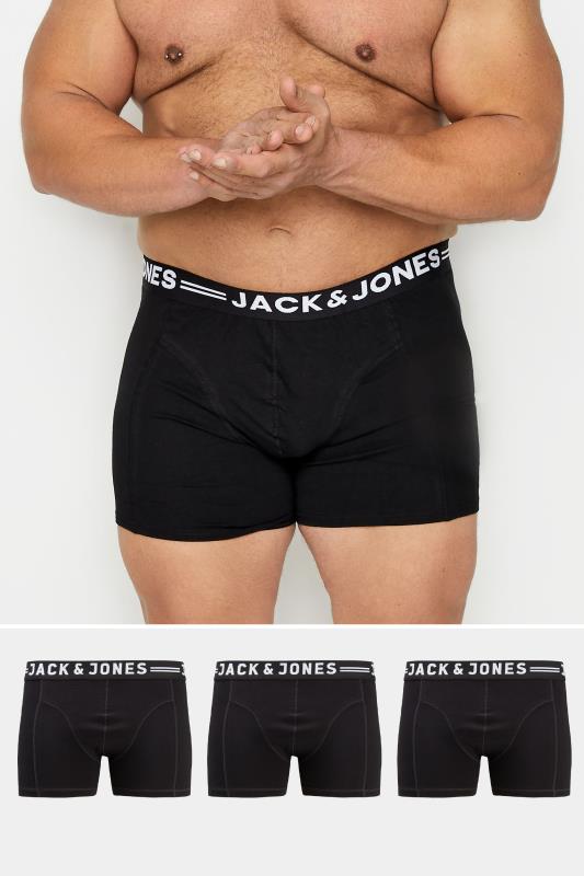  Grande Taille JACK & JONES Black 3 Pack Trunks
