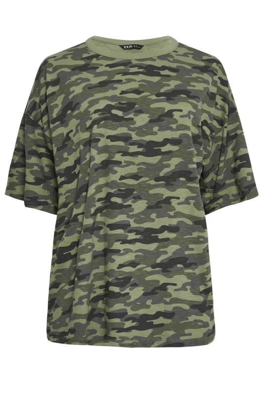 YOURS 2 PACK Plus Size Khaki Green & Black Camo Print T-Shirts | Yours Clothing 9