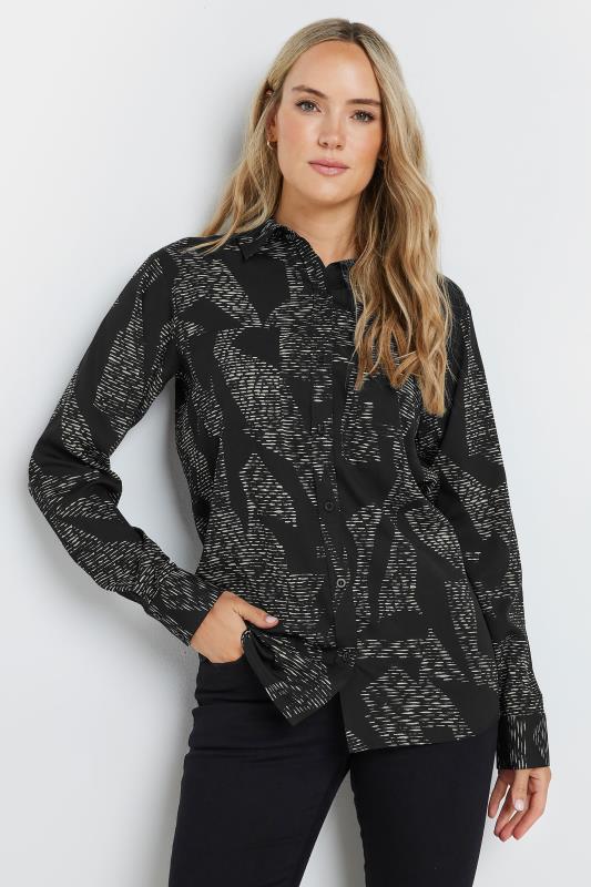 LTS Tall Black Abstract Dash Long Sleeve Shirt | Long Tall Sally 2