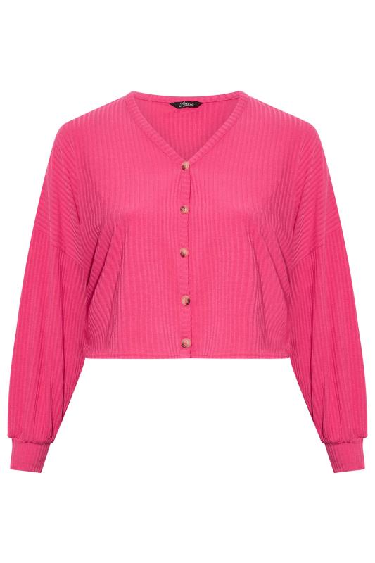 LIMITED COLLECTION Plus Size Pink Cropped Cardigan | Yours Clothing 6