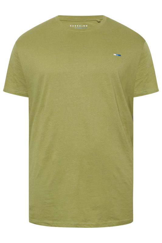 BadRhino Big & Tall Green Plain T-Shirt | BadRhino 3
