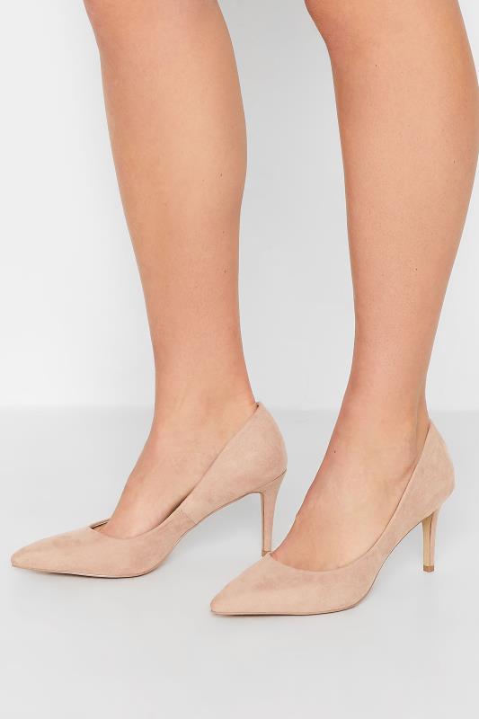 Plus Size  LTS Tall Nude Point Court Heels In Standard Fit