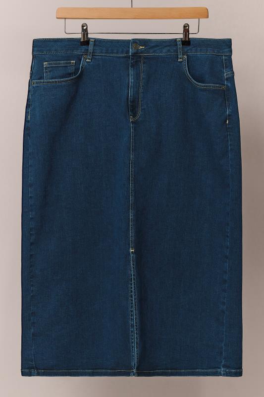 Plus Size Blue Wash Denim Skirt | Evans 5
