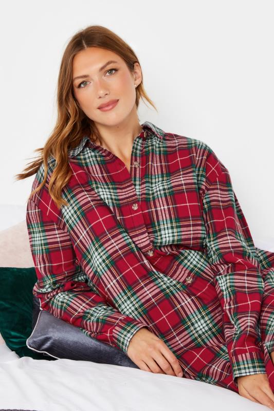 LTS Tall Women's Red Woven Check Nightshirt | Long Tall Sally 4