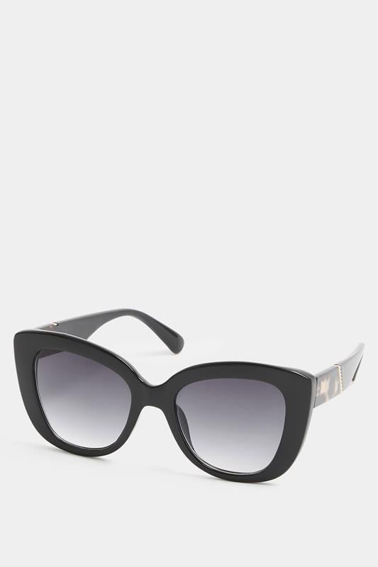  Zwarte cat-eye oversized zonnebril