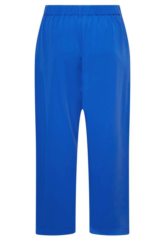 Curve Bright Blue Wide Leg Stretch Dad Trousers | Yours Clothing 6