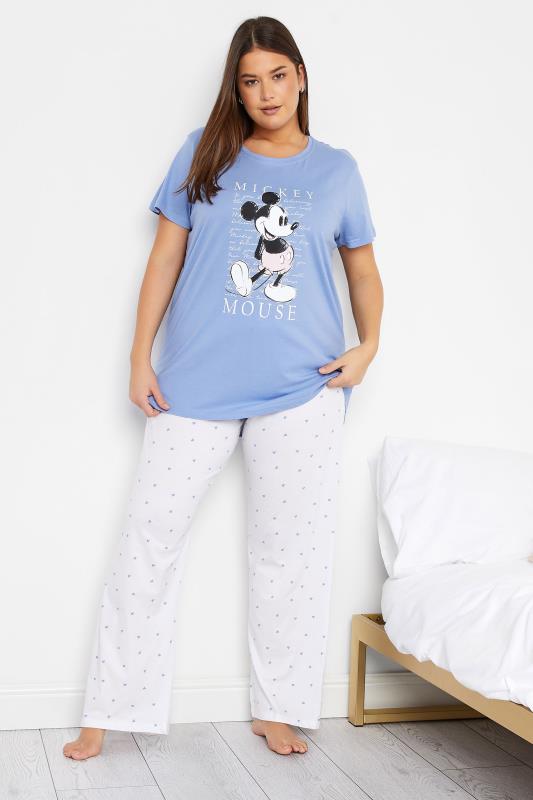 LTS Tall Women's Blue DISNEY Mickey Mouse Pyjama Set | Long Tall Sally  2