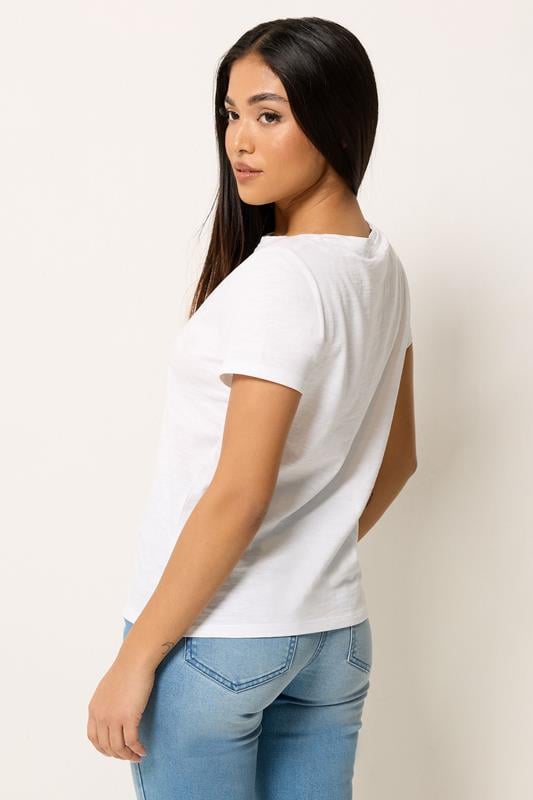 M&Co Petite White 'Pomodoro Italia' Graphic Print Cotton T-Shirt | M&Co 4