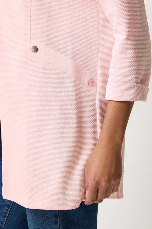 M&Co Light Pink Textured Jersey Jacket | M&Co 4