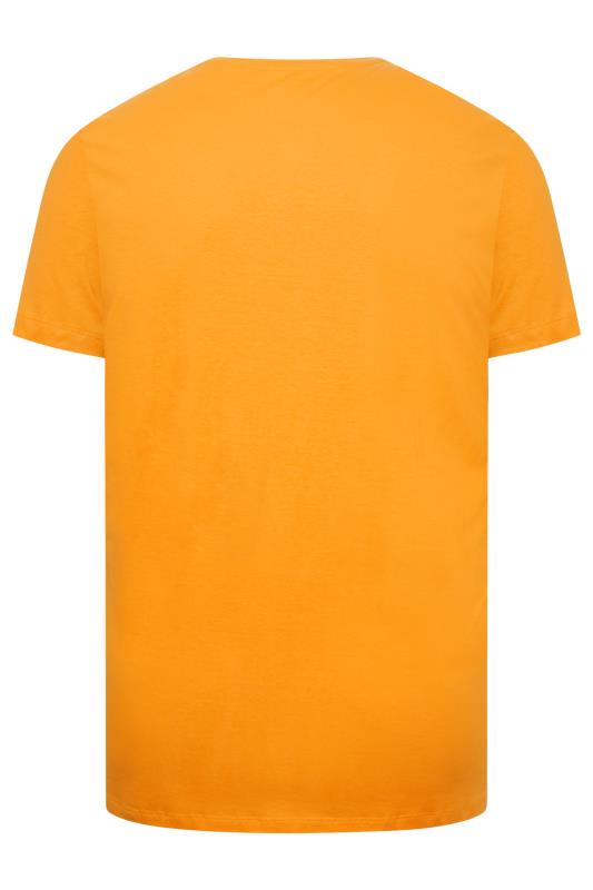 JACK & JONES Big & Tall Orange Originals Logo Print T-Shirt | BadRhino 4