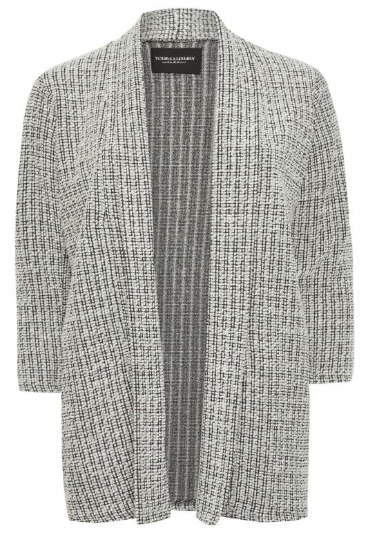 Curve Plus Size Grey Textured Cardigan | Yours Clothing  7