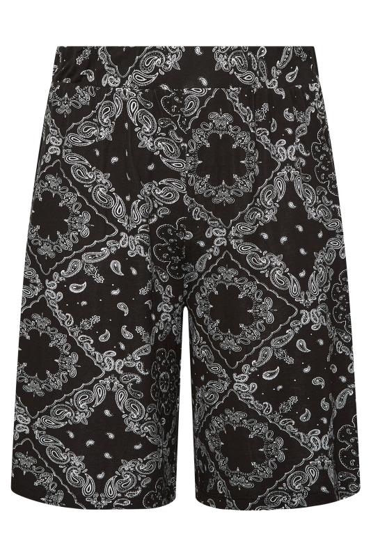 YOURS Curve Black Tile Print Jersey Shorts | Yours Clothing  5
