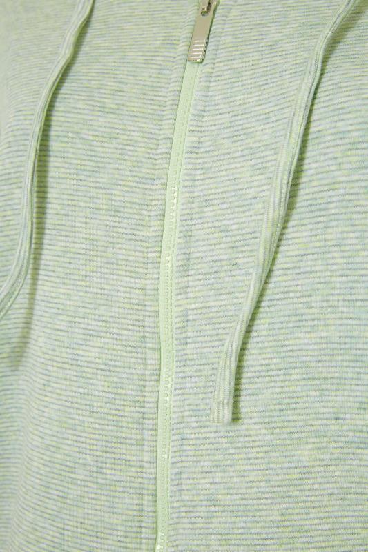 Curve Green Brushed Soft Touch Marl Zip Through Hoodie 8