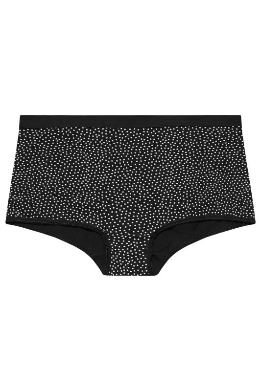 YOURS 4 PACK Plus Size Black Spot Print Cotton Stretch Shorts | Yours Clothing 4