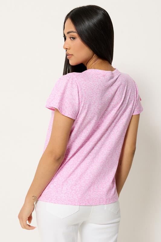 M&Co Petite Pink Short Sleeve Cotton Shirt | M&Co 2