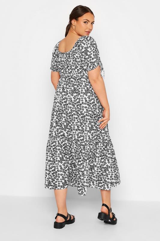LIMITED COLLECTION Curve Black & White Daisy Maxi Dress 3