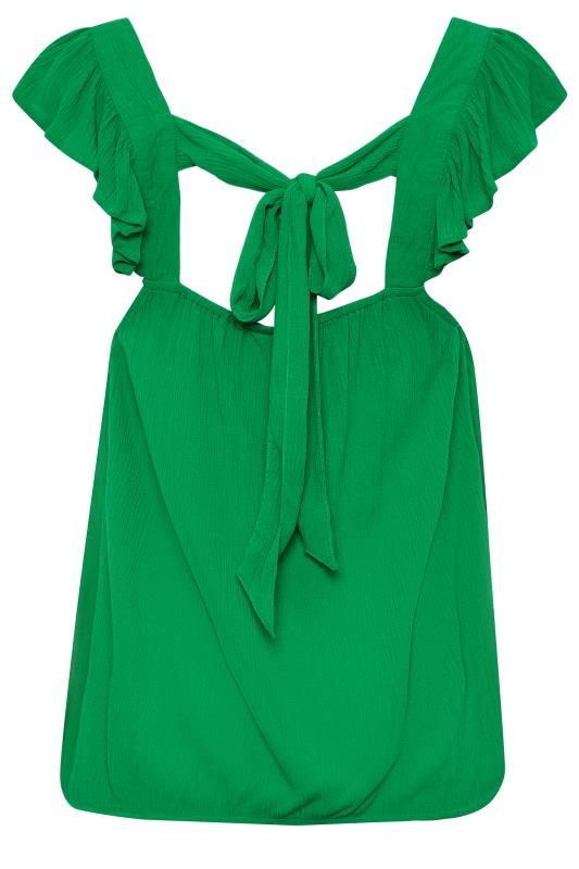 LTS Tall Women's Green Crinkle Frill Top | Long Tall Sally 7