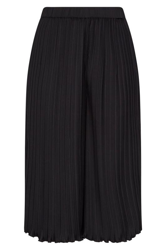 YOURS LONDON Curve Black Pleated Culottes_F.jpg