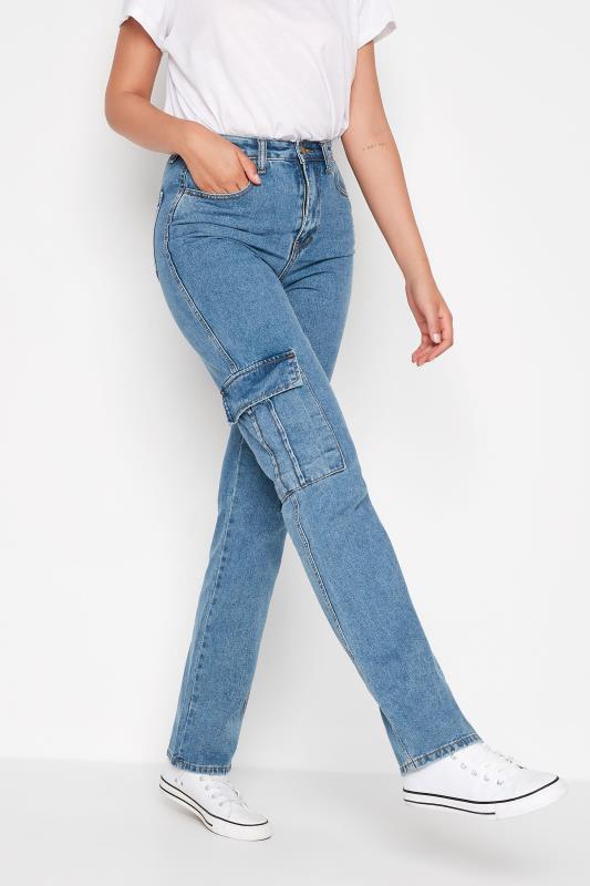 LTS Tall Blue IVY Cargo Jeans | Long Tall Sally 1