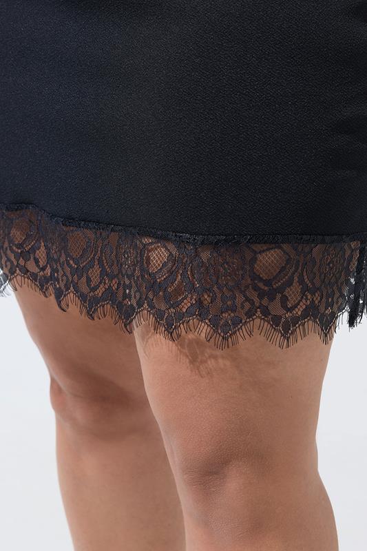 LIMITED COLLECTION Curve Lace Hem Mini Skirt | Yours Clothing 4
