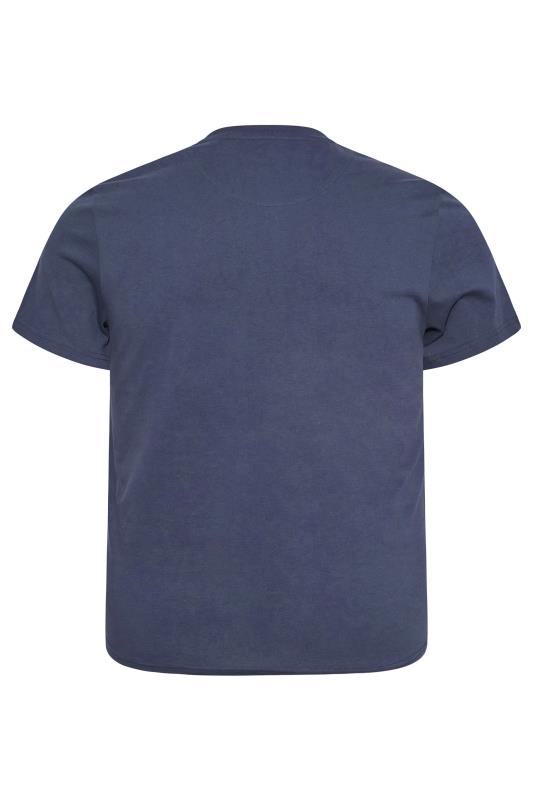 LYLE & SCOTT Big & Tall Navy Blue Crew Neck Logo T-Shirt 3