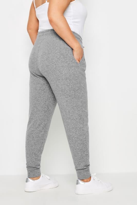 YOURS Plus Size Grey Soft Touch Joggers | Yours Clothing  3