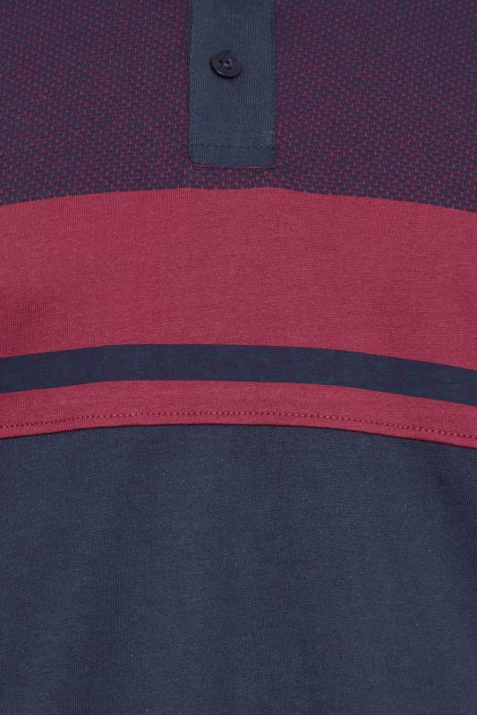 KAM Big & Tall Burgundy Red Dobby Polo Shirt | BadRhino 3