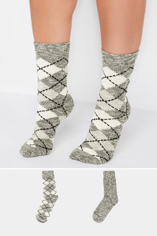 Plus Size  2 Pack Argyle Ankle Socks