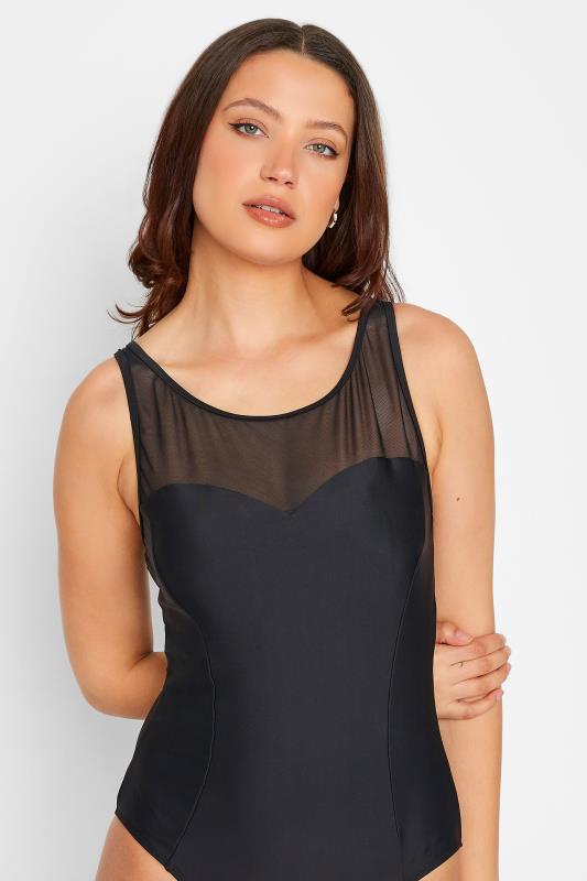 LTS Tall Black Mesh Active Swimsuit | Long Tall Sally  4