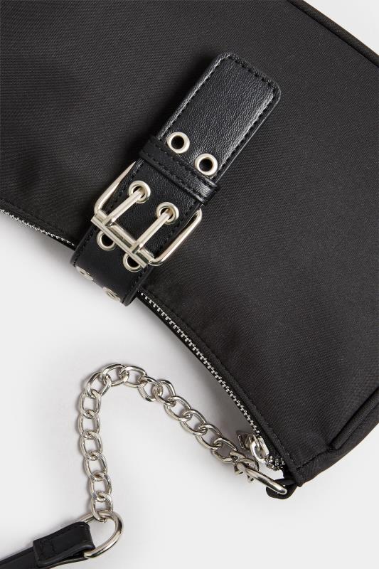 Black Front Buckle Detail Shoulder Bag 4